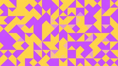 Sarı ve mor çokgenli soyut geometrik arkaplan.
