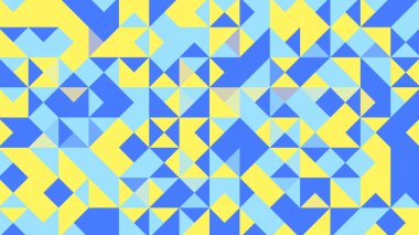 Mavi ve sarı çokgenli soyut geometrik arkaplan.