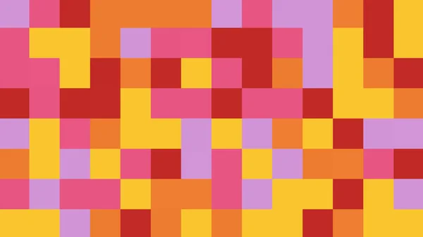 Sfondo Geometrico Astratto Con Poligoni Rossi Rosa Viola Arancioni Gialli — Vettoriale Stock