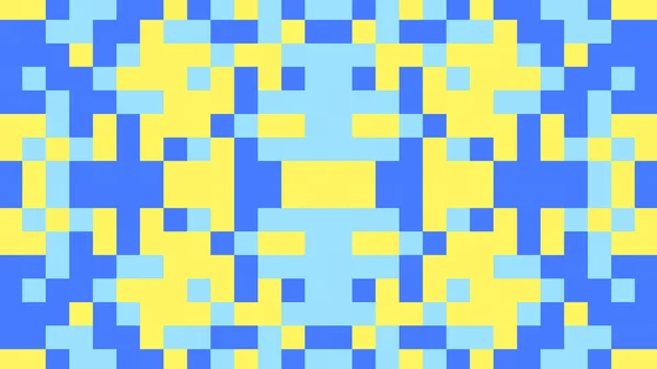 Abstrakt Geometrisk Bakgrund Med Blå Och Gula Polygoner — Stock vektor