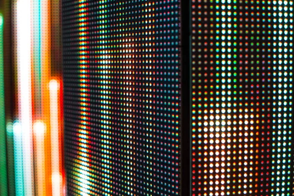Bright colored LED video wall with high saturated pattern - clos — Stock Photo, Image