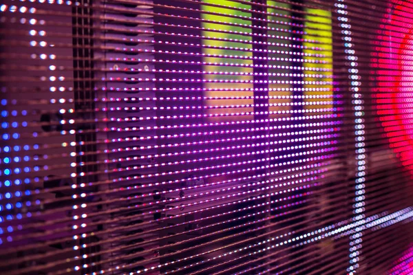 Bright colored LED video wall with high saturated pattern - clos