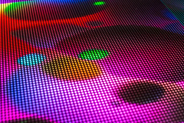 Bright colored LED video wall with high saturated pattern - clos — Stock Photo, Image