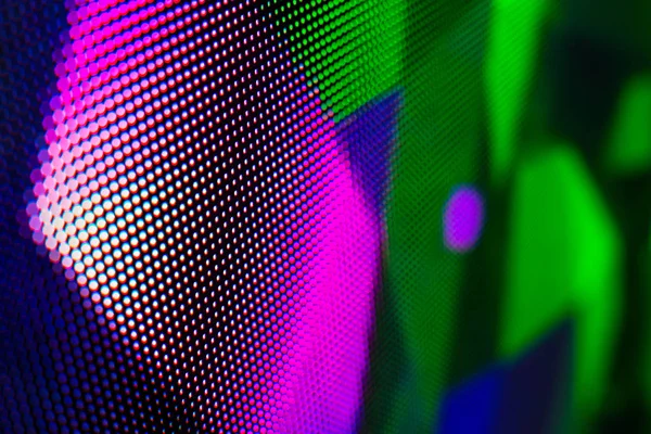 Parede de vídeo LED de cor brilhante com alto padrão saturado - clos — Fotografia de Stock