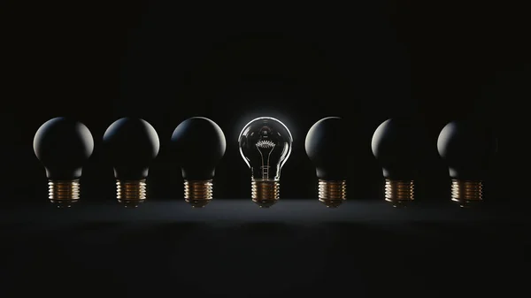 blub düşünce farklı karanlık oda siyah arkaplan resimleme 3d görüntüleme