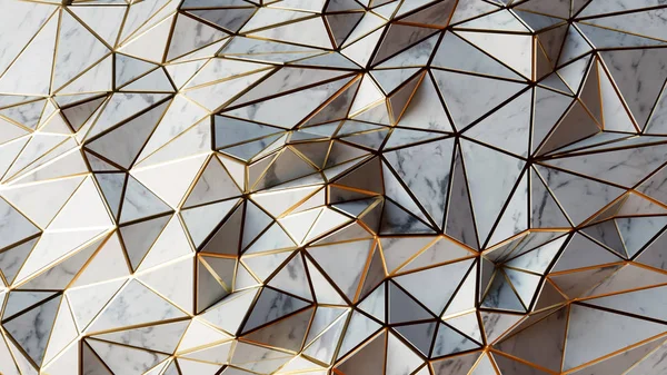 3d mermer gerometriği altın kenar arkaplanla oluştur