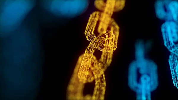 Engelleme zinciri kripto para birimi bağlantılı çok fonksiyonlu bankacılık işlemi Altın zincir yuvarlak şekil parçacığı kapatma