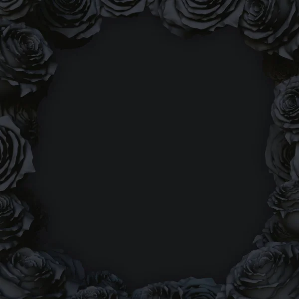 Gül çerçevesi Cenaze yıldönümü arkaplanı 3d oluşturma 