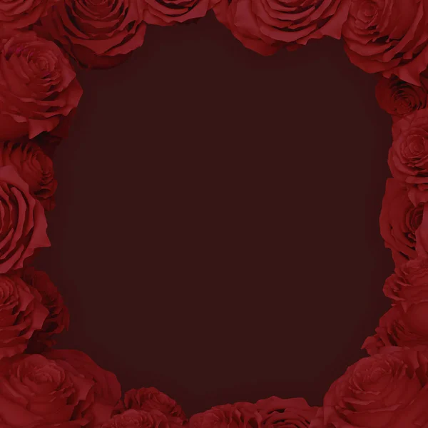 Red Roses Фреймворк Річниця Весілля Валентин Фон Рендеринг — стокове фото