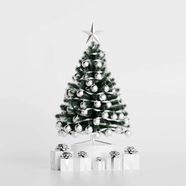 Beyaz arka planda beyaz noeller