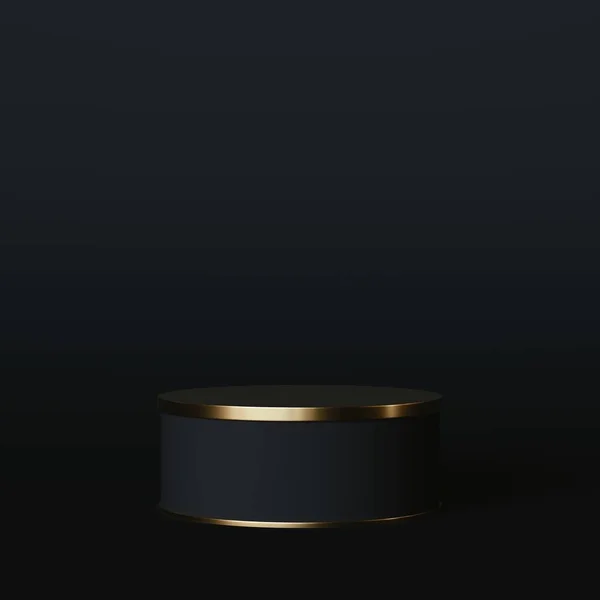 Render Poduim Luxury Abstract Minimalism Black Background 스톡 사진