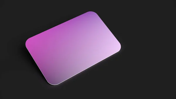 Render Name Card Purple Pink Glow Black Background 스톡 사진