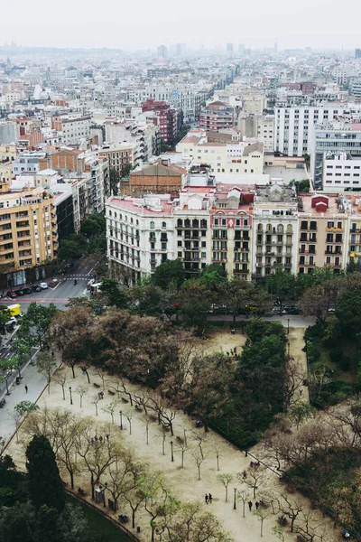 Panoramatický pohled Barcelona, Španělsko — Stock fotografie