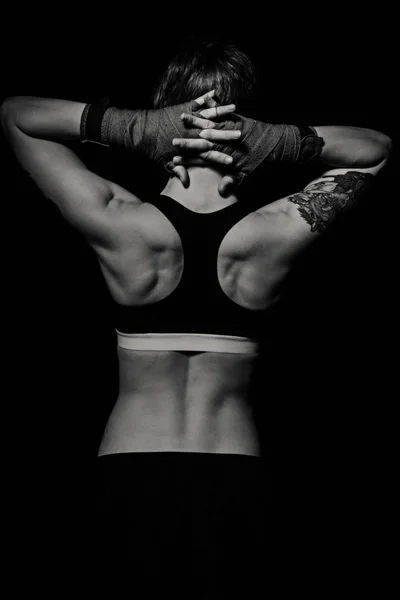 美しいボクサー女性裏筋 — ストック写真