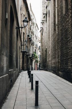 Gotik Mahallesi'nin sokakta Barcelona, İspanya
