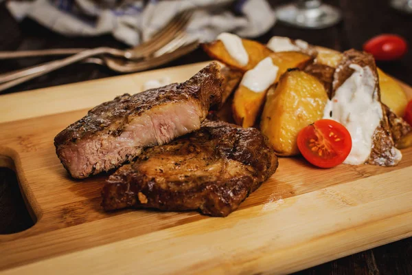 Bife de pescoço de porco — Fotografia de Stock