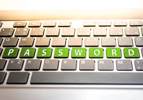 Keyboard with sign password — Stock Photo, Image