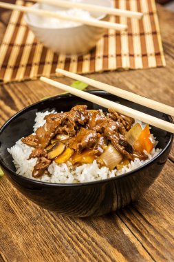 pirinç ile sığır eti