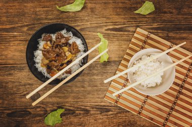 pirinç ile sığır eti