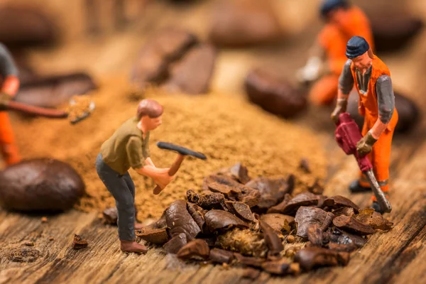 Figure che lavorano sul caffè — Foto Stock