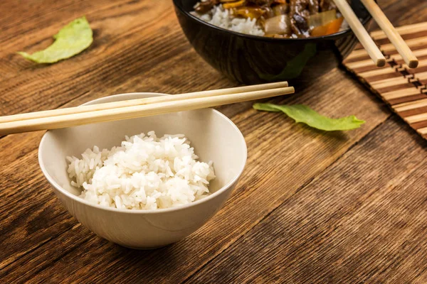 Beef with rice Stock Photo