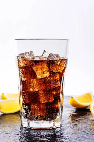 Cola with ice cubes — Stock Photo, Image