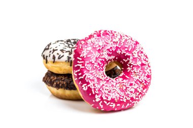 Beyaz arka plan üzerinde izole tatlı çörek