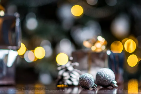 クリスマス銀の装飾 — ストック写真
