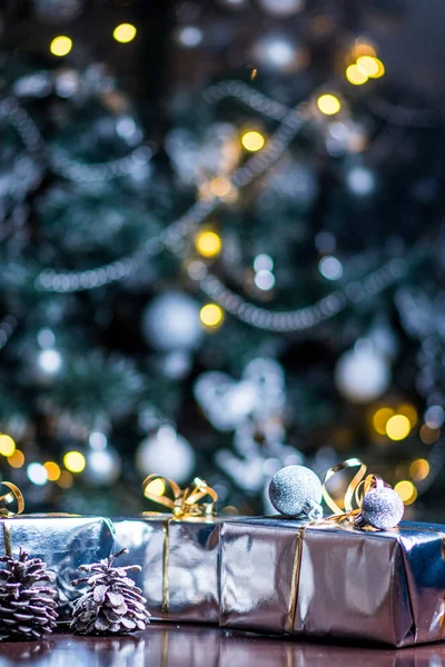 Weihnachten Silberschmuck — Stockfoto