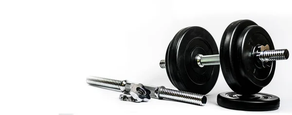 Dumbbell or barbell — Stock Photo, Image
