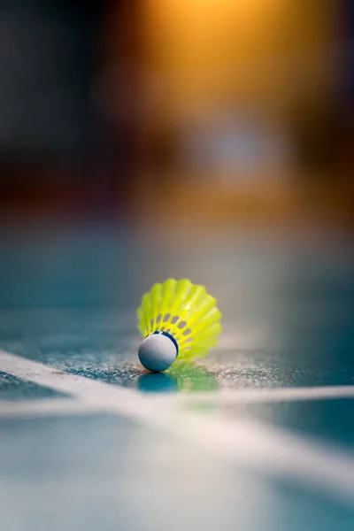 Badminton sarı mekik siki — Stok fotoğraf