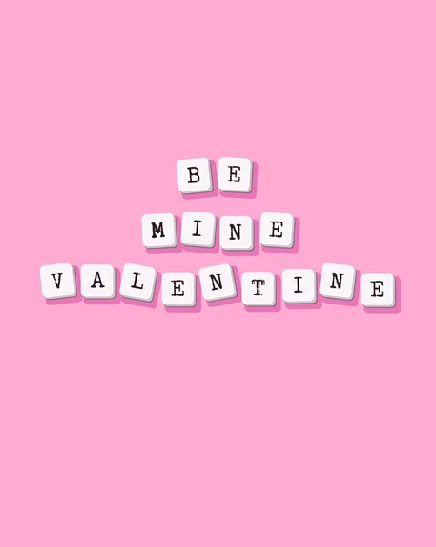 Be mine Valentine greeting card — Stock Vector