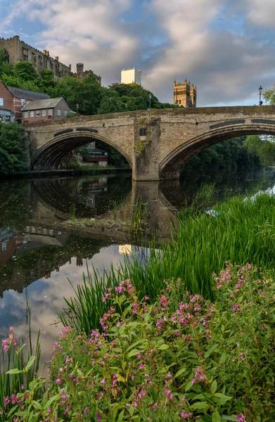 Πόλη Durham, Ηνωμένο Βασίλειο Αγγλία Weir ποταμού — Φωτογραφία Αρχείου