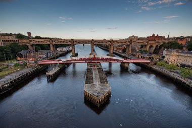 Swing Bridge at Newcastle upon Tyne UK clipart