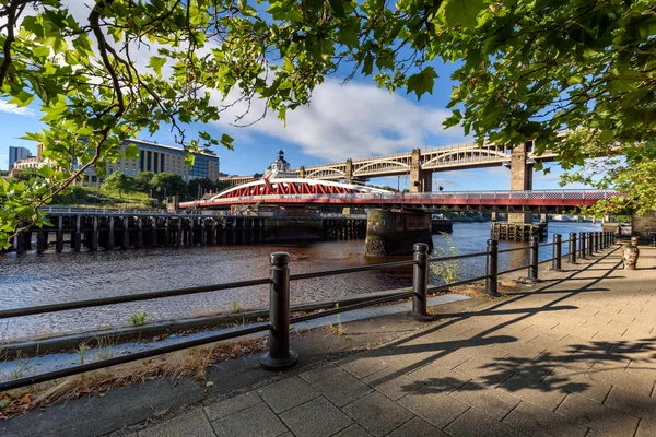 Swing Bridge, Newcastle, Tyne and Wear England Reino Unido — Fotografia de Stock