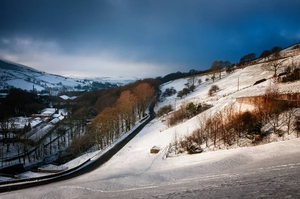 Peak district snow UK England Europe — Stock Photo, Image