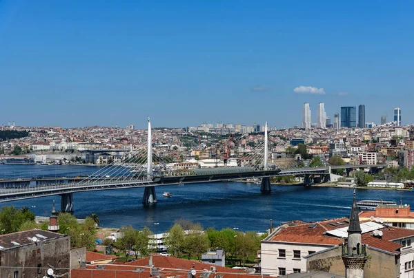 Golden Horn Metro Bridge Istambul, Turquia — Fotografia de Stock