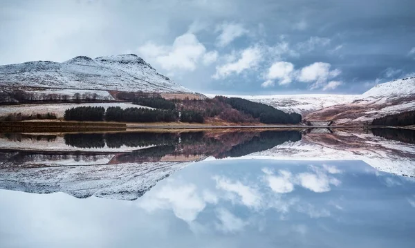 Winterlandschap, Peak District - Engeland — Stockfoto