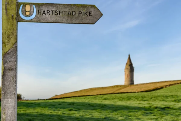 Hartshead Pike Tameside Pennine Inglaterra — Foto de Stock