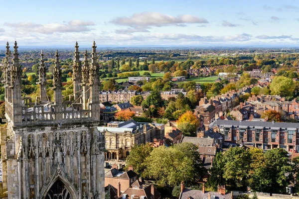 York luchtfoto Engeland — Stockfoto