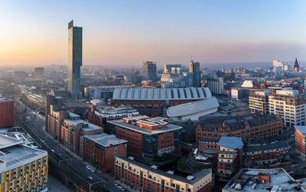 Manchester city üzerinde göster — Stok fotoğraf
