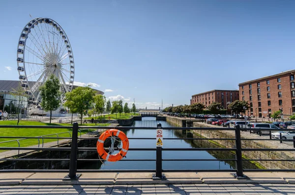 Dönme dolap Albert dock — Stok fotoğraf