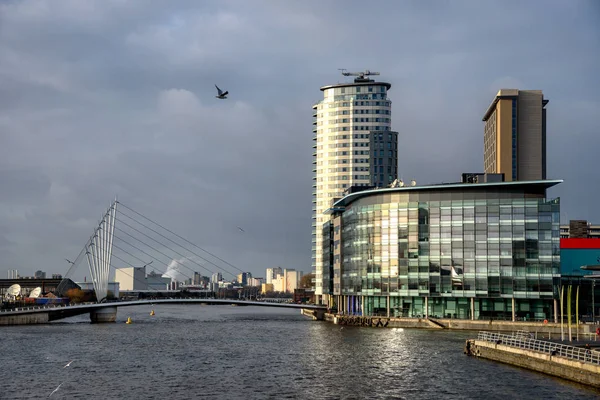 Millennium Bridge Manchester Uk — Stockfoto