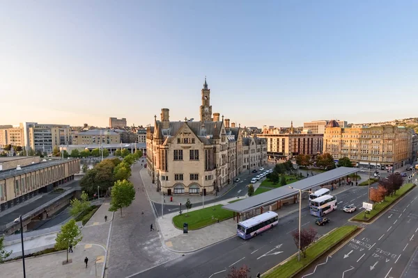 Pohled na centrum města Bradford — Stock fotografie