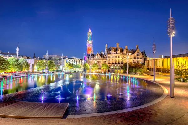 Bradford ciudad parque vista nocturna —  Fotos de Stock