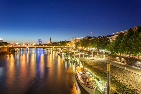 Weser river in Bremen — Φωτογραφία Αρχείου