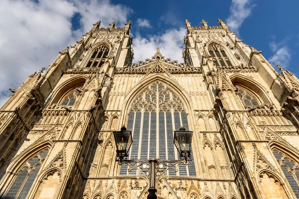 Blick Von Unten Auf Die Gotische Kathedrale Von York Münster — Stockfoto