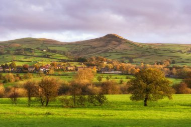 View over Castleton landscape, Peak district, United Kingdom. clipart