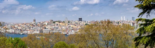 Panorama Los Barrios Antiguos Karakoy Galata Estambul — Foto de Stock