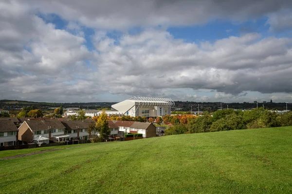 Leeds Inglaterra Octubre 2015 Zona Residencial Cerca Del Estadio Fútbol — Foto de Stock